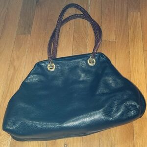 HUGE DESMO HANDBAG BROW/BLACK CONTRAST HUGE GORGEOUS PURSE